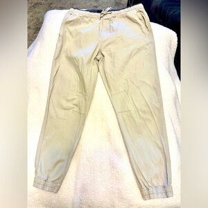 Plugg Men's Beige Drawstring Chinos